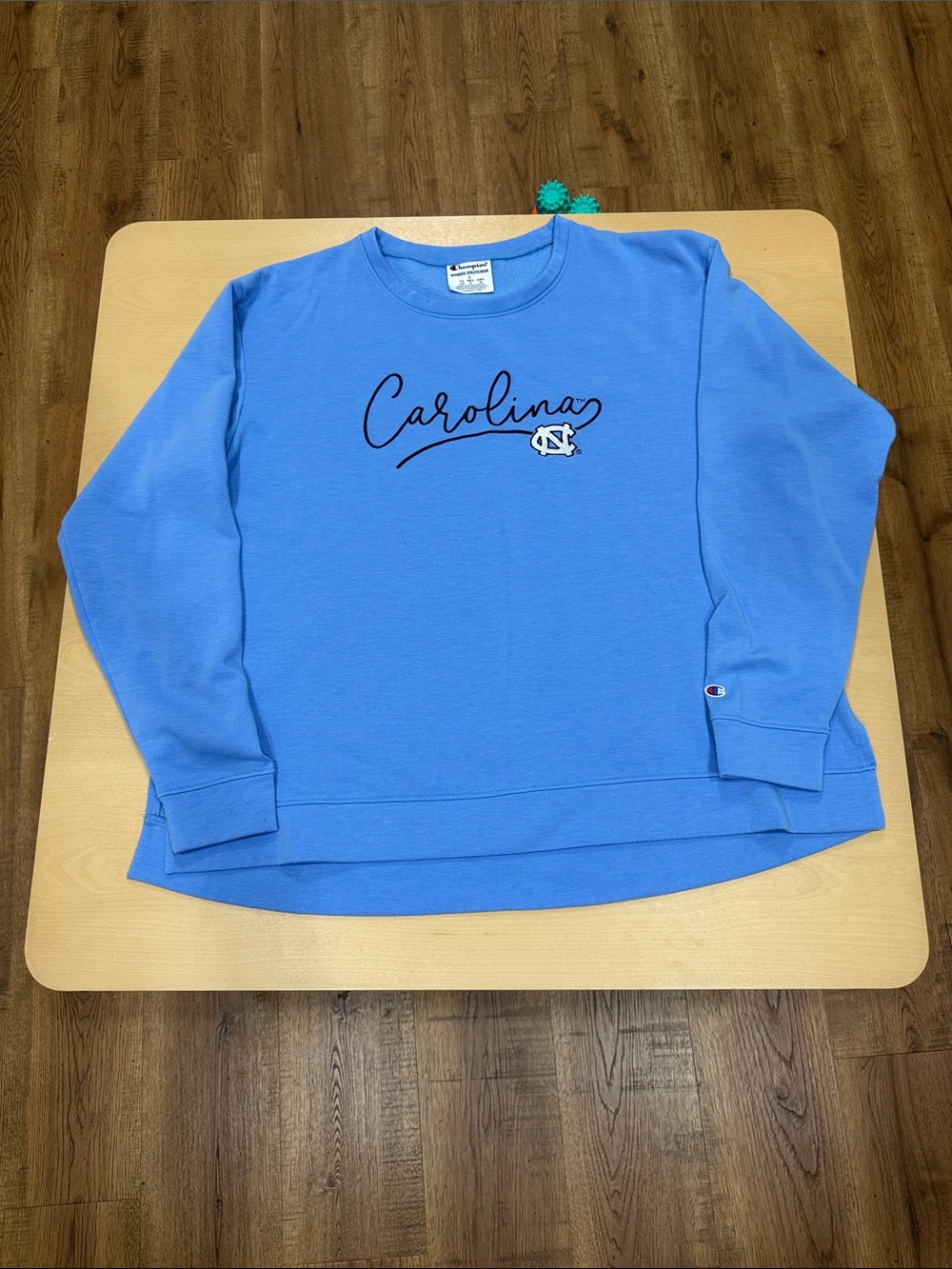 Champion Carolina Script Crewneck Sweatshirt in Light Blue
